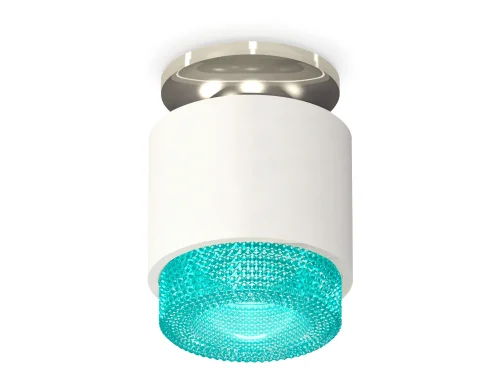 Светильник накладной Techno spot XS7510082 Ambrella light белый 1 лампа, основание серебряное в стиле современный хай-тек круглый