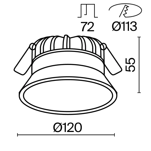 Светильник точечный LED Okno DL055-12W3-4-6K-W Maytoni белый на 1 лампу, основание белое в стиле современный фото 8