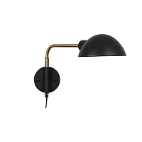 Бра с выключателем в розетку Zetta A7055AP-1BK Arte Lamp чёрный на 1 лампу, основание чёрное в стиле лофт современный в розетку