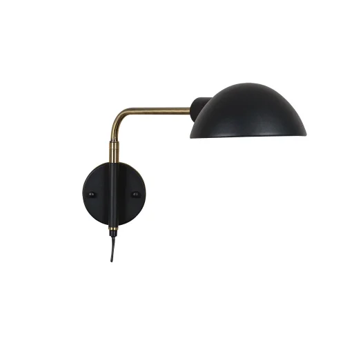 Бра с выключателем в розетку Zetta A7055AP-1BK Arte Lamp чёрный на 1 лампу, основание чёрное в стиле лофт современный в розетку