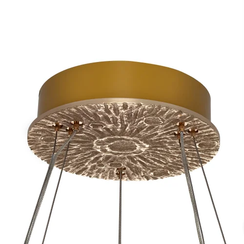 Люстра подвесная LED с пультом Lava CL250182 Citilux прозрачная янтарная на 1 лампу, основание золотое в стиле современный кольца с пультом фото 6 Люстра подвесная LED с пультом Lava CL250182 Citilux прозрачная янтарная на 1 лампу, основание золотое в стиле современный кольца с пультом фото 6