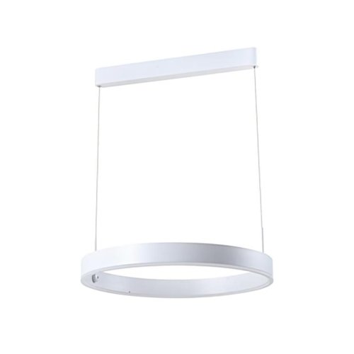 Светильник подвесной LED Straight V2453-PL Moderli белый 1 лампа, основание белое в стиле хай-тек кольца