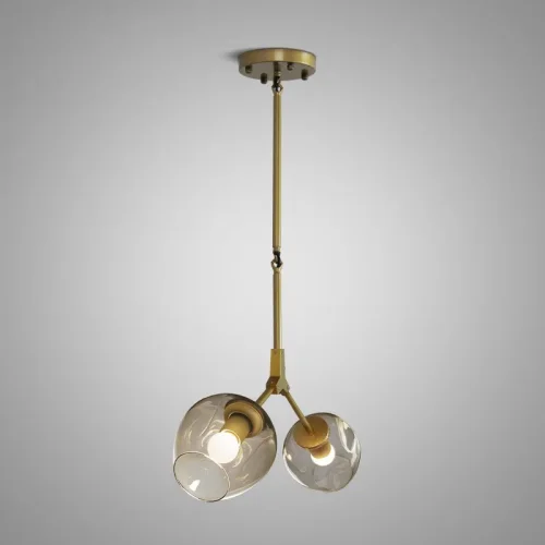 Светильник подвесной ADEL-ONE L2 Cognac Gold 212800-26 ImperiumLoft янтарный 2 лампы, основание золотое в стиле современный  фото 14