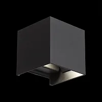 Настенный светильник LED уличный Staffa SL560.401.02 ST-Luce уличный IP54 чёрный на 2 лампы, плафон чёрный в стиле минимализм хай-тек LED