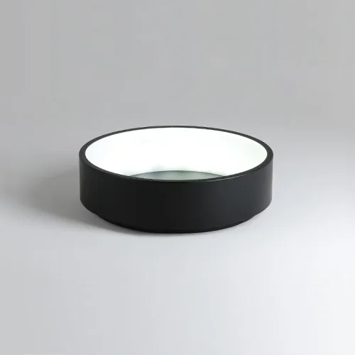 Светильник потолочный LED TRAY D80 Black 181887-26 ImperiumLoft белый на 1 лампу, основание чёрное в стиле современный скандинавский фото 3