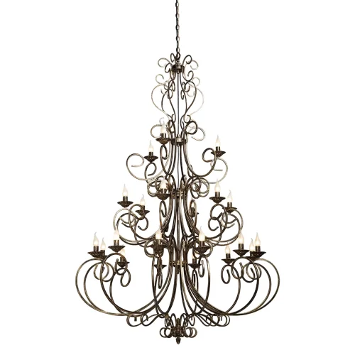 Люстра подвесная V1094-1/12+6+3 Vitaluce без плафона на 21 лампу, основание чёрное в стиле современный 