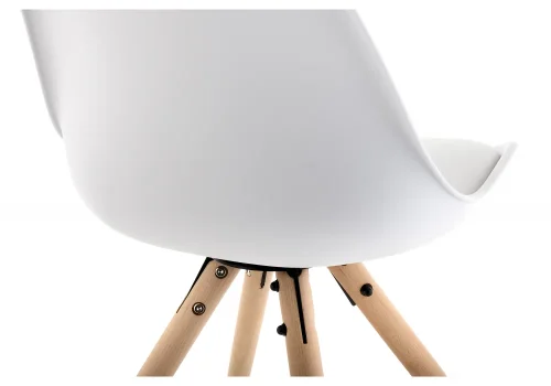 Стул Bonito белый 11326 Woodville, белый/искусственная кожа, ножки/массив бука/натуральный, размеры - ****480*540 фото 8