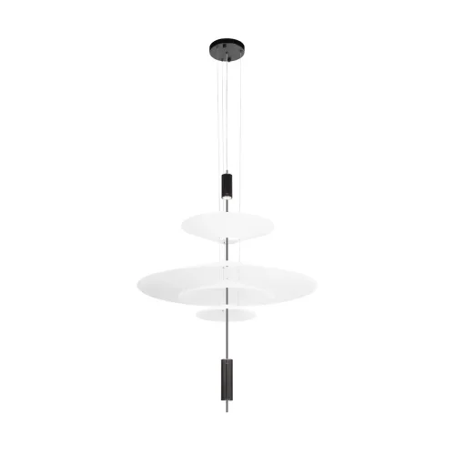 Светильник подвесной Skylar 10244/C Black LOFT IT белый 3 лампы, основание чёрное в стиле современный  фото 3