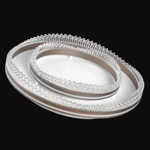 Светильник потолочный LED Hardin LSP-7430 Lussole прозрачный на 1 лампу, основание коричневое белое в стиле современный хай-тек минимализм фото 3