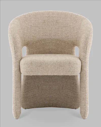 Кресло Bors, кремовый УТ000041681 Stool Group, кремовый/шенилл, ножки/шенилл/кремовый, размеры - *****мм фото 2