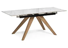 Керамический стол Морсби 140(200)х80х80 dyna fantasico / лесной орех 588048 Woodville столешница белая из керамика