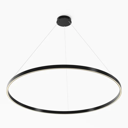 Светильник подвесной LED Rim MOD058PL-L65BK Maytoni чёрный на 1 лампу, основание чёрное в стиле современный хай-тек минимализм кольца фото 3
