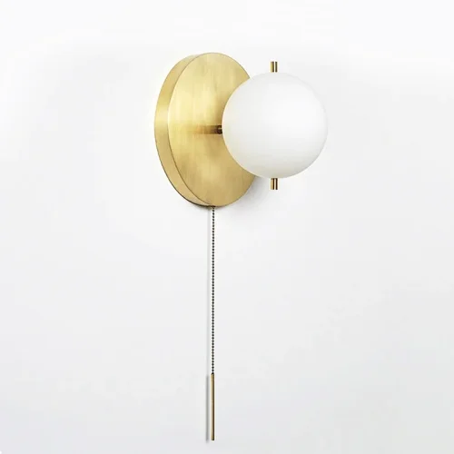 Бра SIGNAL SCONCE 102046-26 ImperiumLoft белый на 1 лампу, основание латунь в стиле современный 