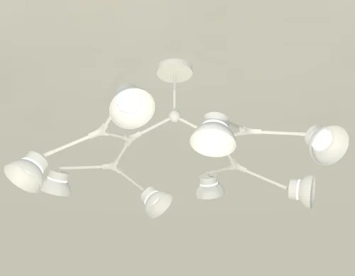Светильник потолочный XB9059100 Ambrella light белый 8 ламп, основание белое в стиле современный хай-тек 