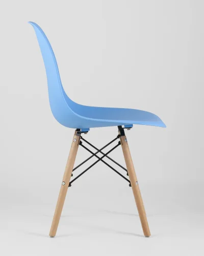 Стул EAMES, голубой 4шт. (набор) УТ000037603 Stool Group, /, ножки/массив бука/бежевый, размеры - *815***460*530 фото 9