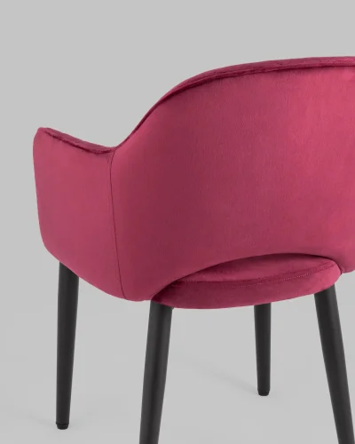 Стул Венера диамант NEW, велюр бордовый NP УТ000038255 Stool Group, /, ножки//чёрный, размеры - *820***585*645 фото 4