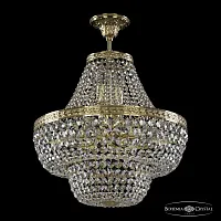 Люстра потолочная хрустальная 19101/H1/45IV G Bohemia Ivele Crystal прозрачная на 8 ламп, основание золотое в стиле классический sp