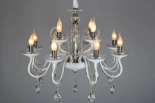 Люстра подвесная Salerno OML-34403-12 Omnilux без плафона на 12 ламп, основание белое в стиле классический фото 4 Люстра подвесная Salerno OML-34403-12 Omnilux без плафона на 12 ламп, основание белое в стиле классический фото 4