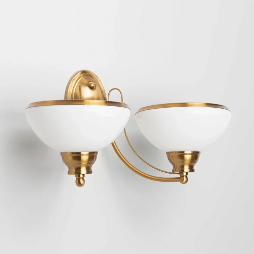 Бра Краков CL401323 Citilux белый на 2 лампы, основание бронзовое жёлтое в стиле современный фото 5