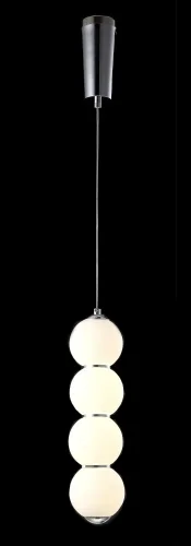 Светильник подвесной LED DESI SP4 CHROME/WHITE Crystal Lux белый на 1 лампу, основание хром в стиле современный шар фото 4