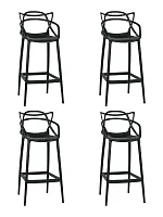 Стул барный набор 4 шт. SET-4 601CPP-LMZL MASTERS BAR, цвет сиденья черный (B-03) Dobrin, /полимер, ножки/пластик/чёрный, размеры - *1085***480*515 Стул барный набор 4 шт. SET-4 601CPP-LMZL MASTERS BAR, цвет сиденья черный (B-03) Dobrin, /полимер, ножки/пластик/чёрный, размеры - *1085***480*515