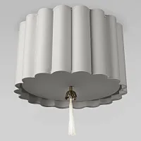 Светильник потолочный Mellow 10306 Grey linen LOFT IT серый на 3 лампы, основание латунь в стиле современный 