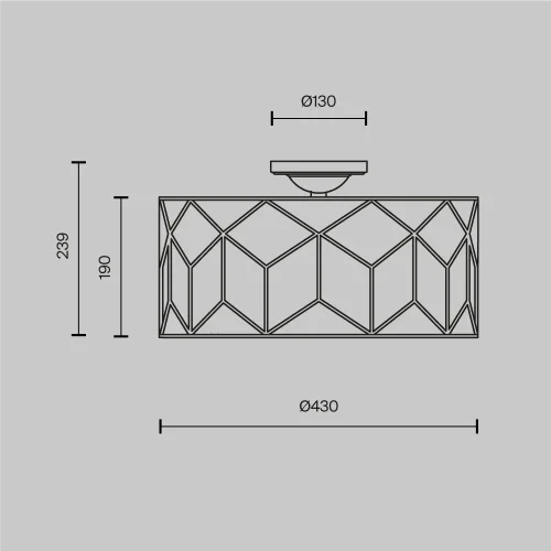 Люстра потолочная Messina H223-PL-03-G Maytoni бежевая на 3 лампы, основание золотое в стиле кантри фото 5