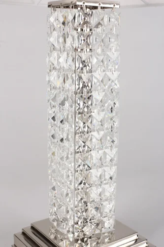 Настольная лампа Ireni APL.736.04.01 Aployt белая 1 лампа, основание хром хрусталь металл в стиле классический  фото 4