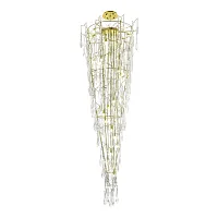 Люстра каскадная Teardrops SL1660.203.25 ST-Luce прозрачная на 25 ламп, основание золотое в стиле современный флористика ветви