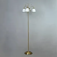 Торшер MA02640F/003 Bronze Ambiente by Brizzi  белый 3 лампы, основание бронзовое в стиле современный
