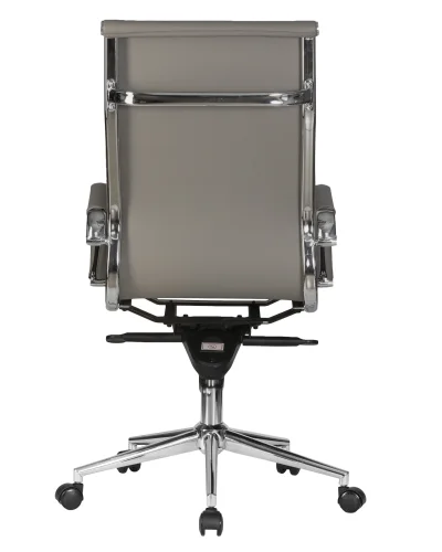 Офисное кресло для руководителей 101F-LMR CLARK, цвет сиденья серый Dobrin, серый/экокожа, ножки/металл/хром, размеры - 1090*1150***680*680 фото 5