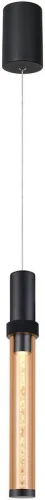 Светильник подвесной LED Gordon 4716-1P Favourite янтарный на 1 лампу, основание чёрное в стиле современный 
