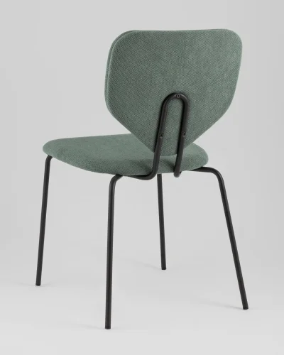 Стул обеденный Masey, зеленый УТ000039581 Stool Group, зелёный/рогожка, ножки/металл/чёрный, размеры - ***** фото 5