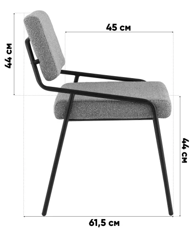 Стул Теллинг шенилл серый УТ000041944 Stool Group, /, ножки//, размеры - ***** фото 3