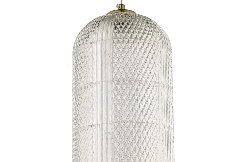 Светильник подвесной LED Candels L 1.P10 G Arti Lampadari прозрачный 1 лампа, основание золотое в стиле современный  фото 3