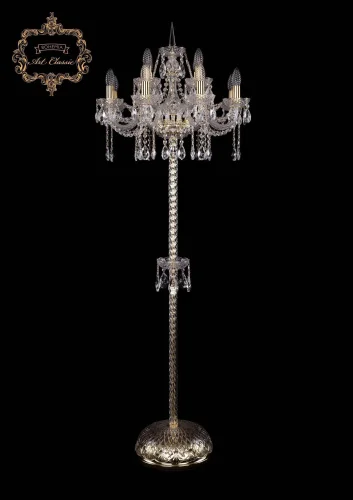 Торшер 13.12.8+4.195.P.h-165.Gd.Sp Bohemia Art Classic  прозрачный 12 ламп, основание золотое в стиле классический
