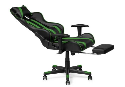 Компьютерное кресло Corvet black / green 15467 Woodville, зелёный чёрный/искусственная кожа, ножки/пластик/чёрный, размеры - *1350***540* фото 7