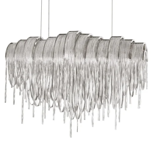 Люстра подвесная Volver 10404/720L SN LOFT IT никель на 5 ламп, основание никель в стиле арт-деко цепочки фото 5