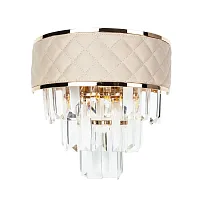 Бра Annabelle A1008AP-2GO Arte Lamp прозрачный бежевый 2 лампы, основание золотое в стиле классический арт-деко 