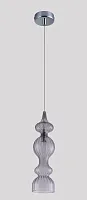 Светильник подвесной IRIS SP1 A SMOKE Crystal Lux серый прозрачный 1 лампа, основание хром в стиле современный 