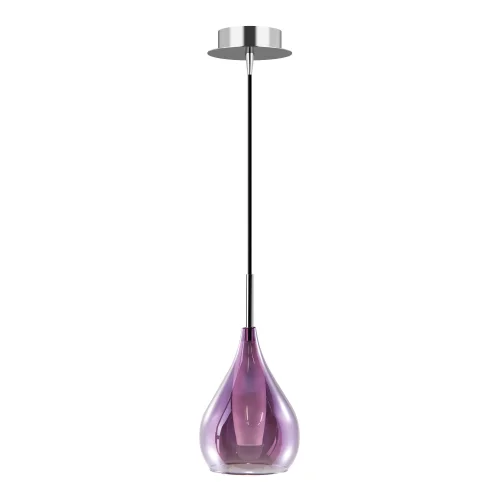 Светильник подвесной Pentola 803039 Lightstar фиолетовый 1 лампа, основание хром в стиле арт-деко 