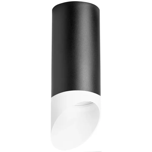 Светильник накладной Rullo R648786 Lightstar чёрный белый 1 лампа, основание чёрное в стиле хай-тек круглый