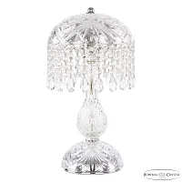Настольная лампа 14781L1/22 Ni Bohemia Ivele Crystal прозрачная 3 лампы, основание никель металл в стиле классический sp