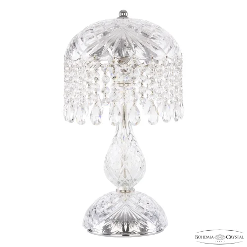Настольная лампа 14781L1/22 Ni Bohemia Ivele Crystal прозрачная 3 лампы, основание никель металл в стиле классический sp