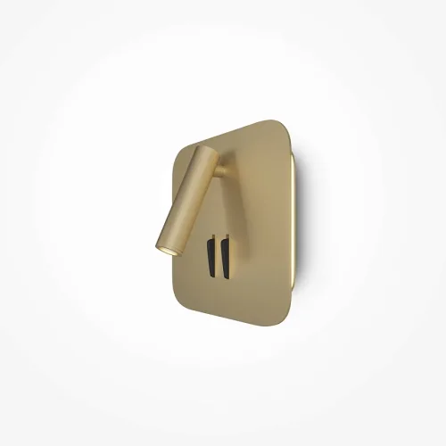 Бра с выключателем LED Ios 176 C175-WL-01-6W-MG Maytoni золотой на 1 лампу, основание матовое золото в стиле хай-тек минимализм 