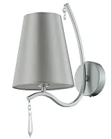 Бра RENATA AP1 SILVER Crystal Lux серебряный 1 лампа, основание серебряное в стиле арт-деко 