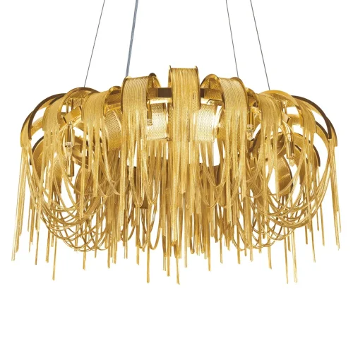 Люстра подвесная Volver 10404/800 GD LOFT IT золотая на 8 ламп, основание золотое в стиле арт-деко цепочки фото 7