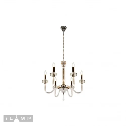 Люстра подвесная Vibe P9474-6 Nickel iLamp без плафона на 6 ламп, основание никель прозрачное в стиле современный американский фото 2