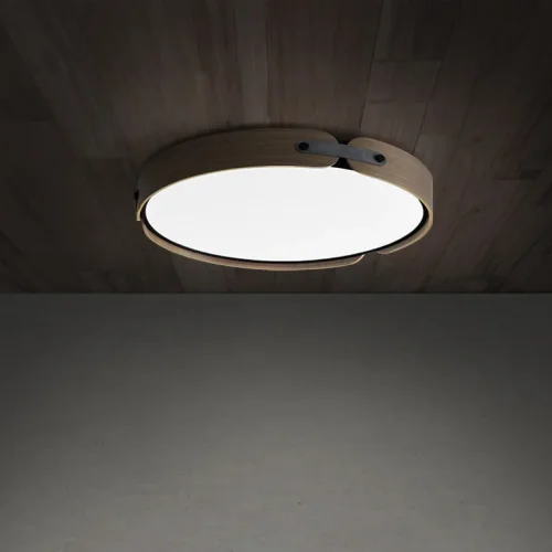 Светильник потолочный RANGE 3 D72 Light wood 195543-26 ImperiumLoft бежевый коричневый 1 лампа, основание белое в стиле современный  фото 2