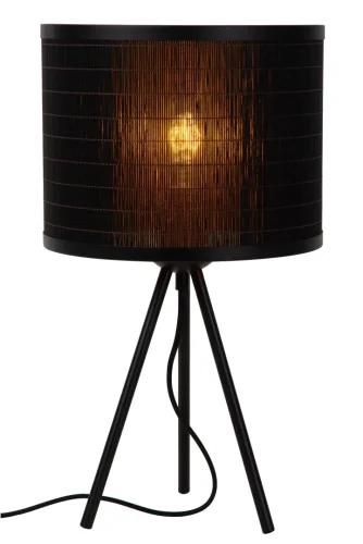 Настольная лампа Tagalog 21529/26/30 Lucide чёрная 1 лампа, основание чёрное металл в стиле скандинавский 